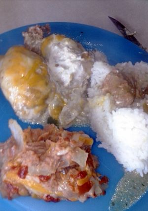 A picture of Jens mexi chili cheese chicken.