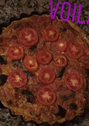 Una foto de Tarta de berenjena, tomate y queso ricota