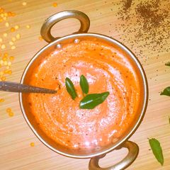 A picture of Brinjal tomato chutney.