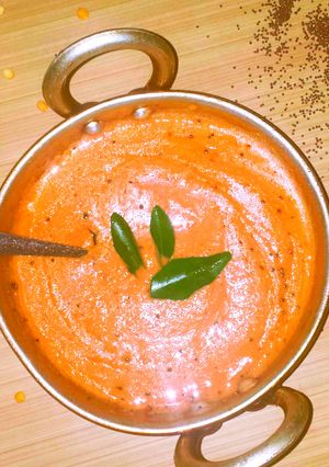 A picture of Brinjal tomato chutney.