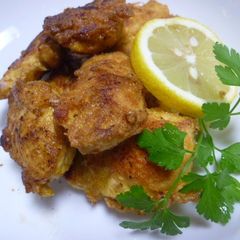 A picture of Light and Airy Chicken Tender Piccata, Curry Flavor.