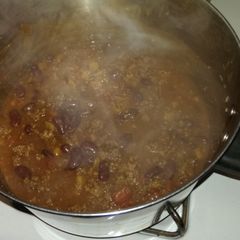 A picture of Grandma's homemade chili made easy.
