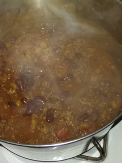 A picture of Grandma's homemade chili made easy.
