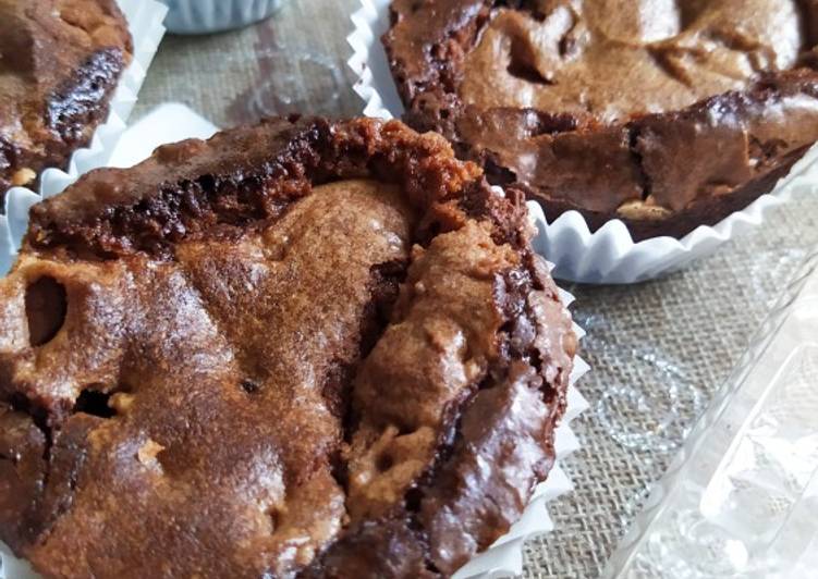 Brownies con centro de galleta