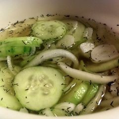 A picture of Cucumber & Onions.