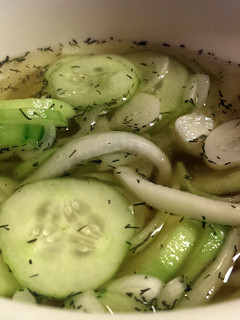 A picture of Cucumber & Onions.