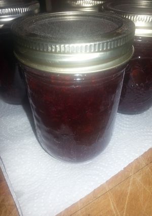 A picture of Holiday Cran-Strawberry Jam.
