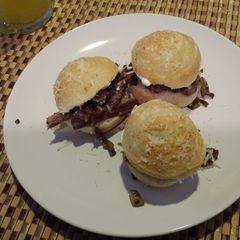 A picture of Mini beef & mushroom sandwiches.