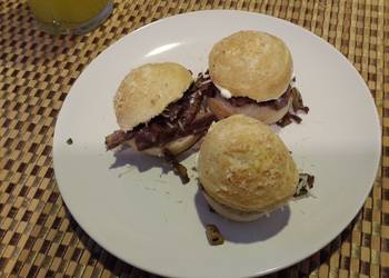 Popular Recipe Mini beef  mushroom sandwiches Delicious