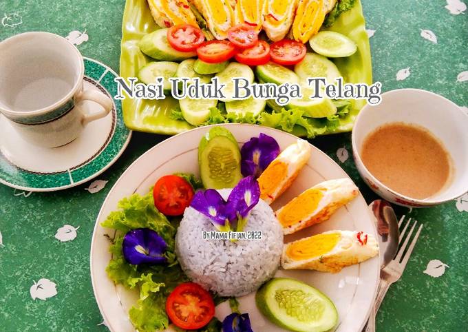 Cara bikin Nasi Uduk Bunga Telang Cara bikin Nasi Uduk Bunga Telang