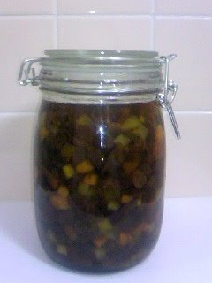 A picture of Dried Fruits Preserved in Rum.