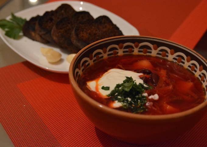 Easiest Way to Prepare Any-night-of-the-week Ukrainian Red Borshch (beetroot soup)