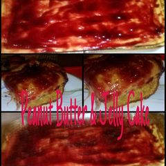 A picture of Peanut Butter & Jelly Cake.