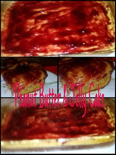 A picture of Peanut Butter & Jelly Cake.