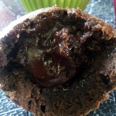 A picture of Katie's chocolate soufflé.