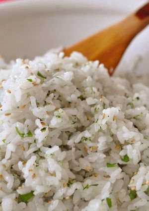 A picture of Delicious Sushi Rice--Without the Sushi.