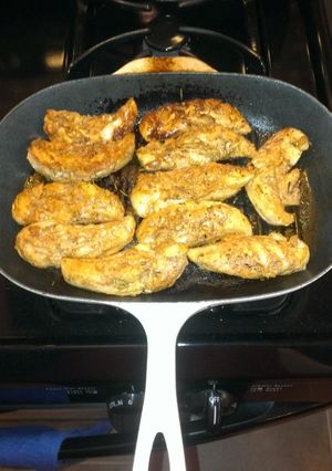 A picture of Beer chicken tenderloins.