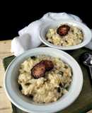 Risotto de calabacín y queso de cabra