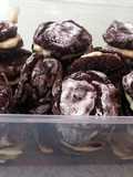 Red Velvet Crinkles with Cream Cheese Filling