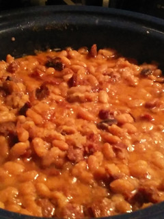 A picture of Crockpot Ham and Beans.