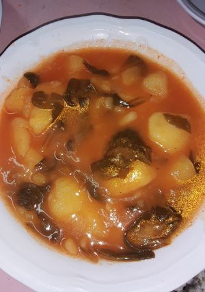 صورة لوصفة بطاطس ورجلة