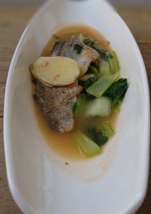 A picture of Fish And Vegetable Soup.