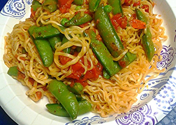 Easiest Way to Make Speedy Tomatoes and ramen