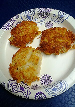 A picture of Fried cheese grits.