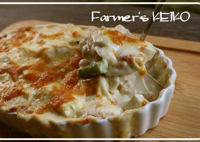 Step-by-Step Guide to Make Delicious Tofu Gratin with Bamboo Shoot and Asparagus