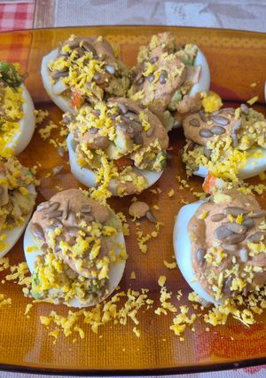 Una foto de Huevos rellenos "diablo"