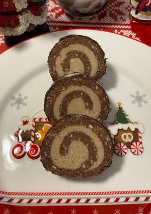 Gesztenyés keksztekercs recept fotója