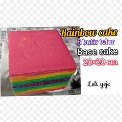 A picture of Rainbow cake 8 telur.