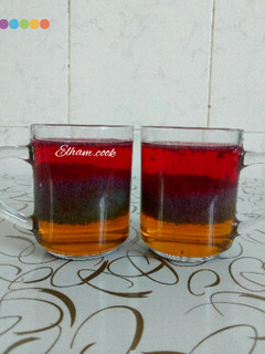 عکسی از دستور شربت سه رنگ🍷