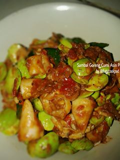 Foto resep Sambal Goreng Cumi Asin Pete