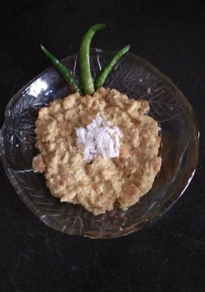 A picture of Chingri bhapa.