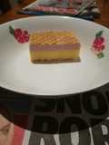 Vanilla, mango & raspberry ice cream slice