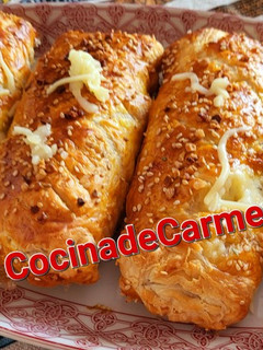 Una foto de Cañas de hojaldre con pollo