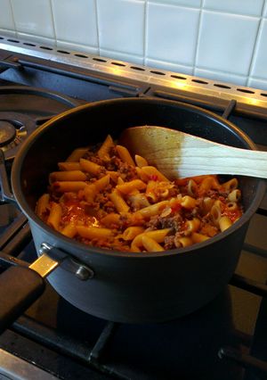 A picture of Pasta Bolognese.