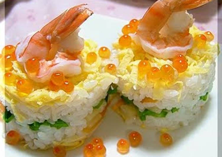 Recipe: Delicious Easy Chirashi Sushi Like A Cake