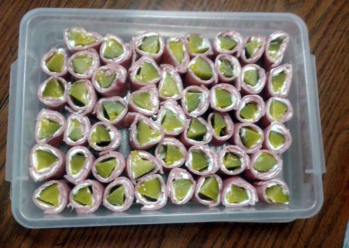 ham and pickle rolls