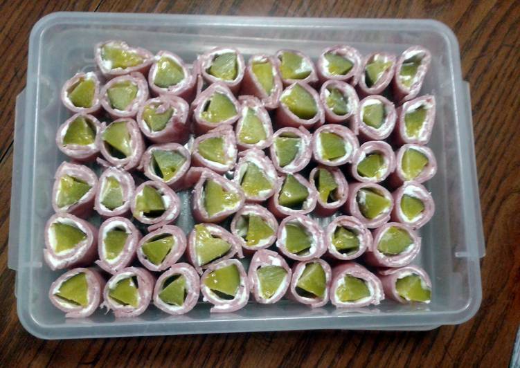 ham and pickle rolls