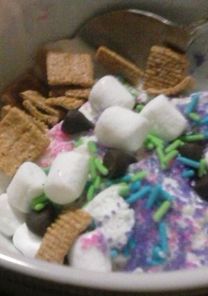 A picture of Smores spring ice cream Sunday.