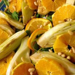 A picture of Insalata di finocchi e arance/ Fennel and Orange Salad.