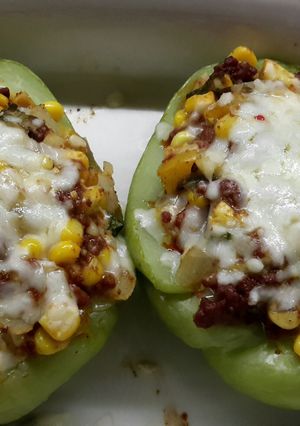A picture of Stuffed Chayote Squash.