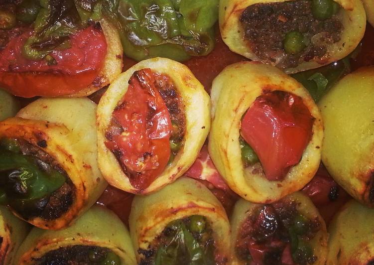 Recipe: Tasty Patates dolmasi (potato stuffed with meat n veggies)