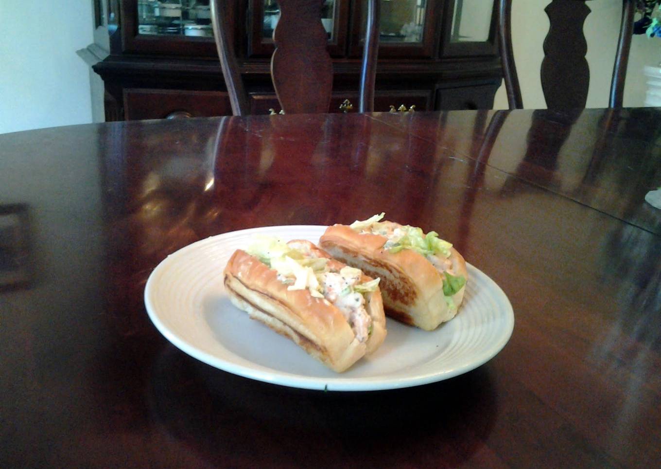 Salad with fried shrimp