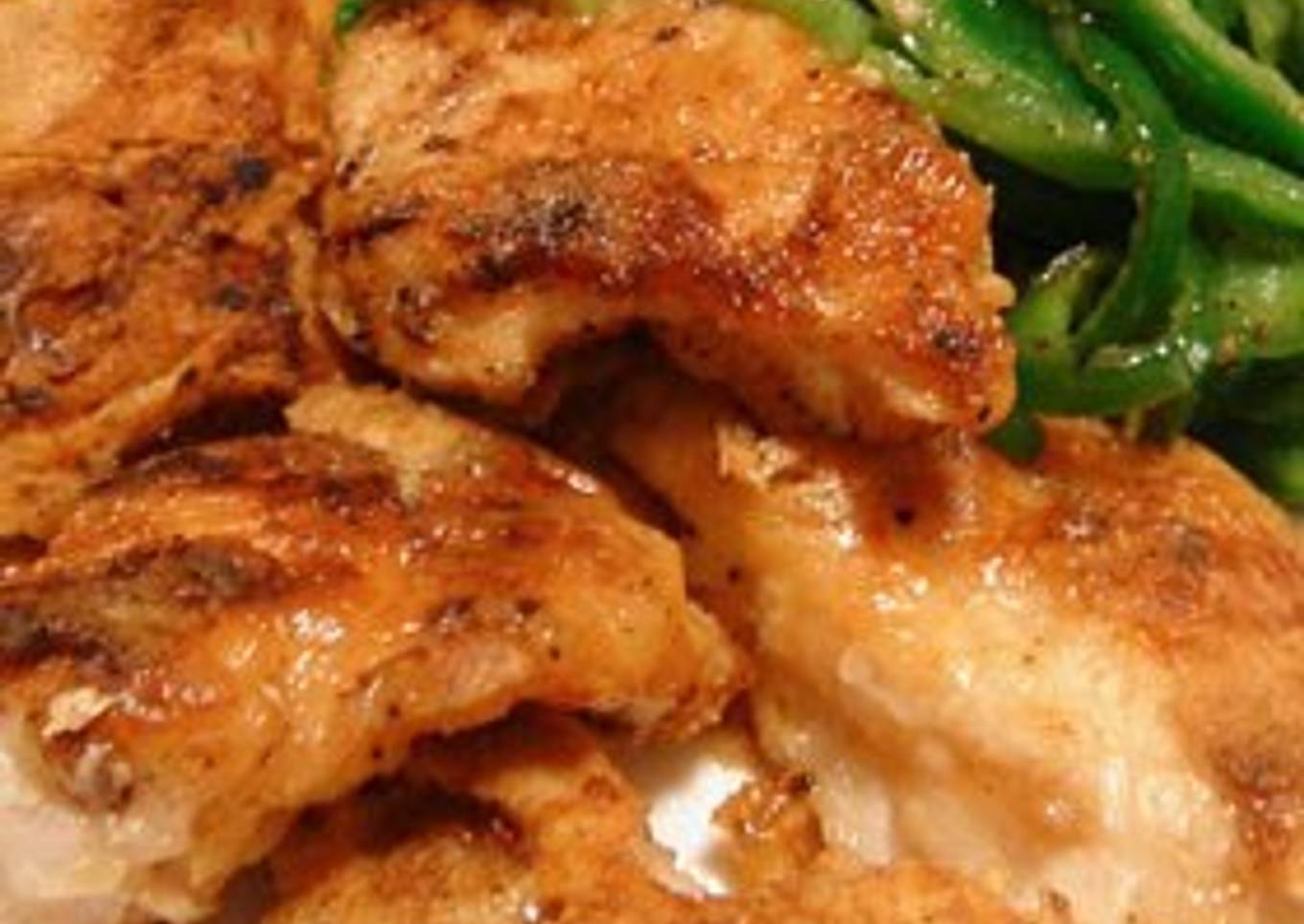 Chicken Breast with Crispy and Creamy Cheese Coating