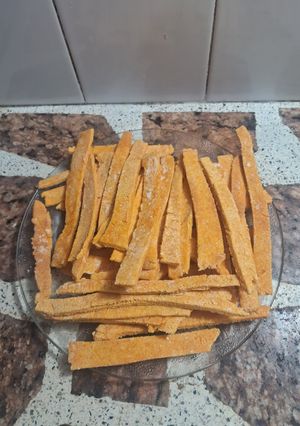 Una foto de Talitas de polenta y pimenton