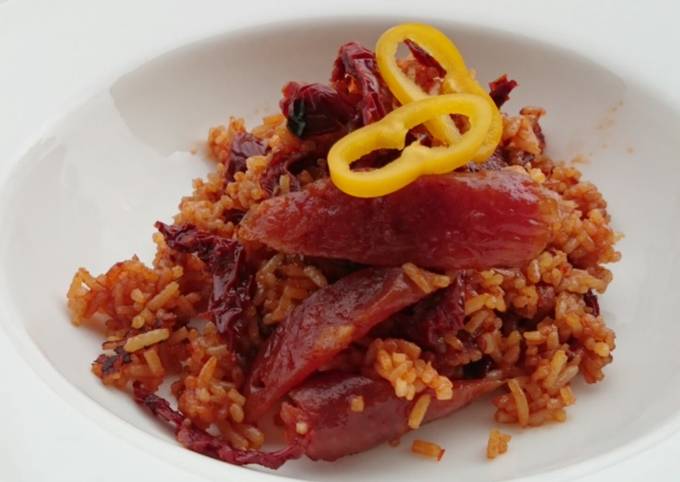 Chinese Sausage And Sun Dried Tomato Fried Rice