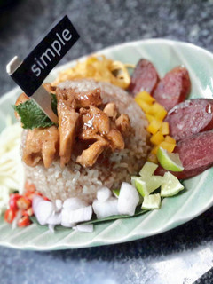 A picture of Thai Style Rice Salad / Kao Kruk Krapi.